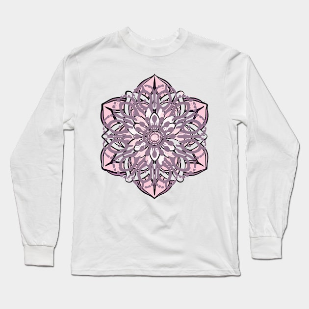 mandala Clamber drawingmandala Gamut paint Long Sleeve T-Shirt by Martin Young